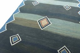 Surface texture of New Modern Design rug with natural Wool and intricate pattern