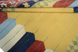 Full view of New Modern Design rug from Iran / Persia, 190 × 141 cm in Multi Color tones