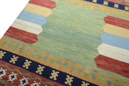 Surface texture of New Modern Design rug with natural Wool and intricate pattern