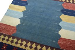 Surface texture of New Modern Design rug with natural Wool and intricate pattern