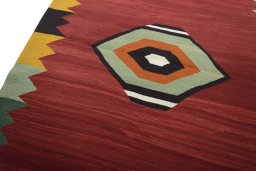Surface texture of New Modern Design rug with natural Wool and intricate pattern