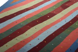 Surface texture of New Modern Design rug with natural Wool and intricate pattern