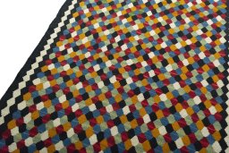 Surface texture of New Modern Design rug with natural Wool and intricate pattern