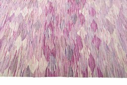 Close-up detail of New Modern Design rug from Iran / Persia showing Wool weave