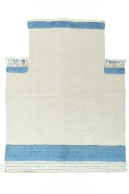 Full view of New Modern Design rug from Iran / Persia, 192 × 154 cm in Beige tones