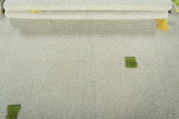Full view of New Modern Design rug from Iran / Persia, 241 × 171 cm in Beige tones