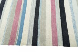 Close-up detail of New Modern Design rug from Iran / Persia showing Wool weave