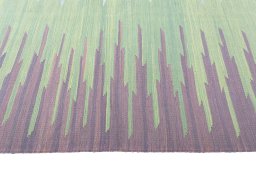 Close-up detail of New Modern Design rug from Iran / Persia showing Wool weave
