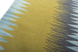 Surface texture of New Modern Design rug with natural Wool and intricate pattern