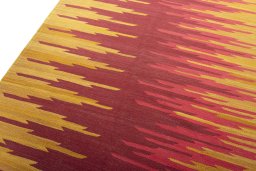 Surface texture of New Modern Design rug with natural Wool and intricate pattern