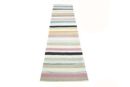 Close-up detail of New Modern Design rug from Iran / Persia showing Wool weave
