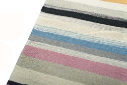 Surface texture of New Modern Design rug with natural Wool and intricate pattern