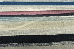 Full view of New Modern Design rug from Iran / Persia, 277 × 65 cm in Multi Color tones