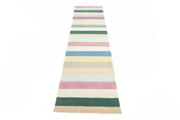 Close-up detail of New Modern Design rug from Iran / Persia showing Wool weave