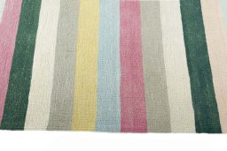 Close-up detail of New Modern Design rug from Iran / Persia showing Wool weave