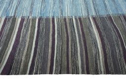 Close-up detail of New Modern Design rug from Iran / Persia showing Wool weave