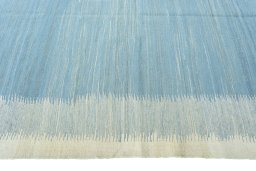 Full view of New Modern Design rug from Iran / Persia, 246 × 159 cm in Blue tones