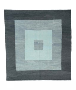 Full view of New Modern Design rug from Iran / Persia, 213 × 199 cm in Gray tones