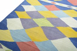 Surface texture of New Modern Design rug with natural Wool and intricate pattern