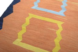 Surface texture of New Modern Design rug with natural Wool and intricate pattern