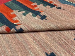Surface texture of New Modern Design rug with natural Wool and intricate pattern