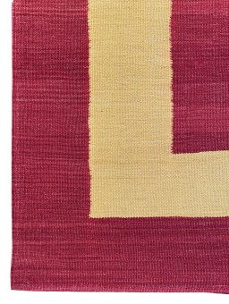 Full view of New Modern Design rug from Iran / Persia, 217 × 163 cm in Yellow tones