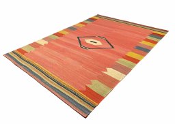 Surface texture of New Modern Design rug with natural Wool and intricate pattern