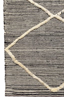 Full view of New Modern Design rug from Iran / Persia, 195 × 80 cm in Gray tones