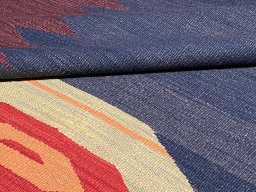 Surface texture of New Modern Design rug with natural Wool and intricate pattern