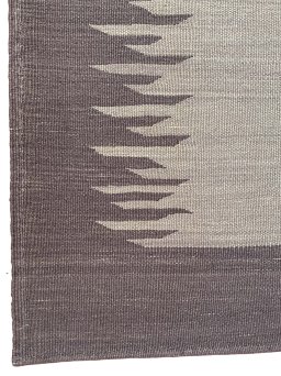 Full view of New Modern Design rug from Iran / Persia, 220 × 157 cm in Gray tones