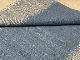 Close-up detail of New Modern Design rug from Iran / Persia showing Wool weave