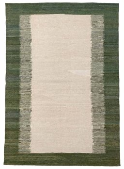 Full view of New Modern Design rug from Iran / Persia, 245 × 172 cm in Beige tones