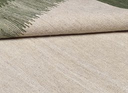 Close-up detail of New Modern Design rug from Iran / Persia showing Wool weave