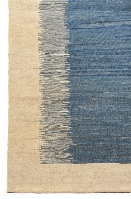 Close-up detail of New Modern Design rug from Iran / Persia showing Wool weave