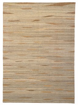 Full view of New Modern Design rug from Iran / Persia, 241 × 172 cm in Yellow tones