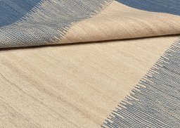 Close-up detail of New Modern Design rug from Iran / Persia showing Wool weave