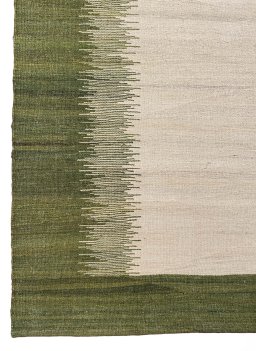 Surface texture of New Modern Design rug with natural Wool and intricate pattern