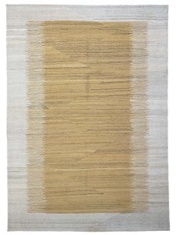 Full view of New Modern Design rug from Iran / Persia, 245 × 175 cm in Yellow tones