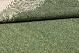 Close-up detail of New Modern Design rug from Iran / Persia showing Wool weave