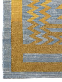 Surface texture of New Modern Design rug with natural Wool and intricate pattern