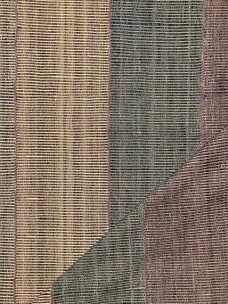 Close-up detail of New Modern Design rug from Iran / Persia showing Wool weave