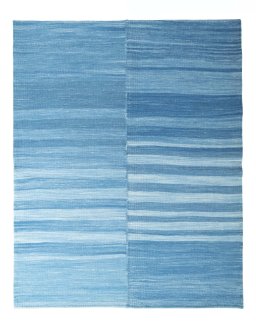 Full view of New Modern Design rug from Iran / Persia, 194 × 155 cm in Blue tones
