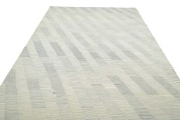 Close-up detail of New Modern Design rug from Iran / Persia showing Wool weave