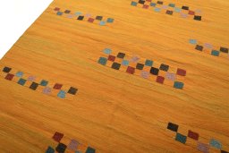 Surface texture of New Modern Design rug with natural Wool and intricate pattern