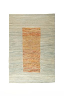 Full view of New Modern Design rug from Iran / Persia, 242 × 161 cm in Green tones