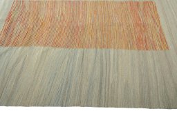 Close-up detail of New Modern Design rug from Iran / Persia showing Wool weave