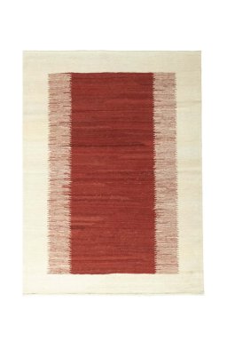 Full view of New Modern Design rug from Iran / Persia, 206 × 151 cm in Red tones