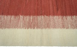 Close-up detail of New Modern Design rug from Iran / Persia showing Wool weave