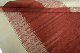 Full view of New Modern Design rug from Iran / Persia, 206 × 151 cm in Red tones
