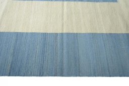 Close-up detail of New Modern Design rug from Iran / Persia showing Wool weave